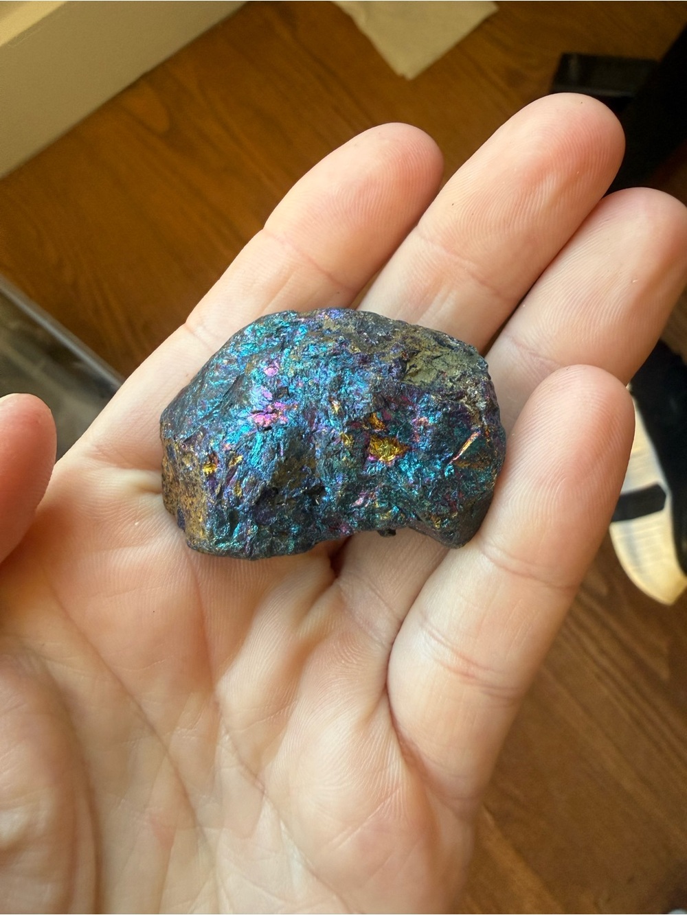 Peacock ore crystal specimen